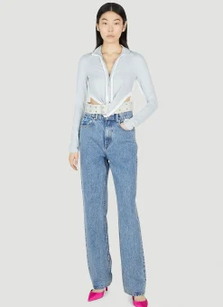 Washed Rhinestone Jeans>Alexander Wang Clearance