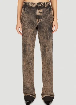 Washed Straight Leg Jeans>Miu Miu New