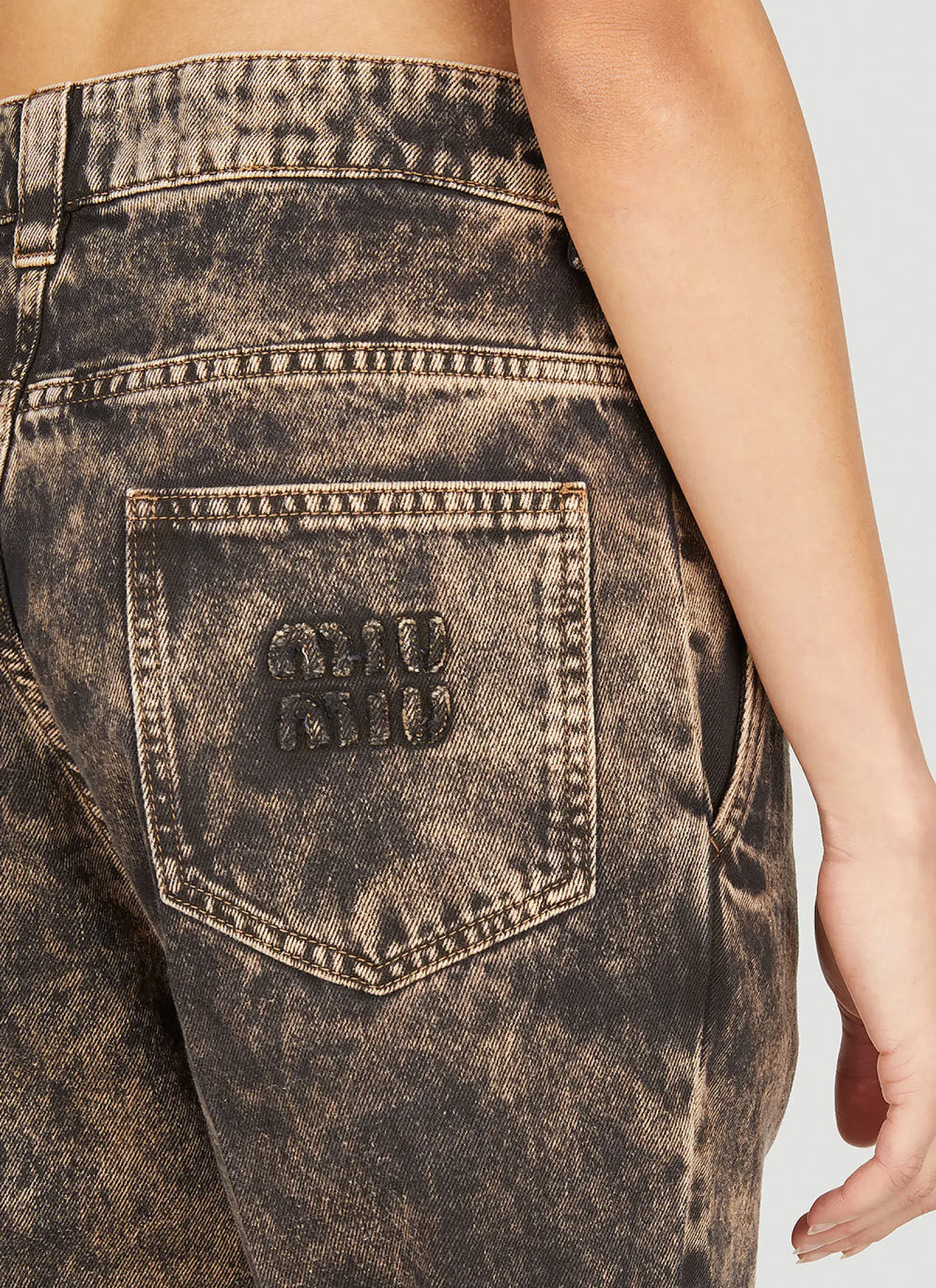 Washed Straight Leg Jeans>Miu Miu New
