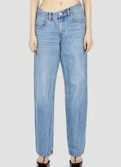 Washed Straight Leg Jeans>Alexander Wang