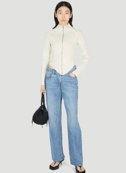 Washed Straight Leg Jeans>Alexander Wang