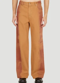Men Eckhaus Latta Jeans^Washed Wide Leg Jeans