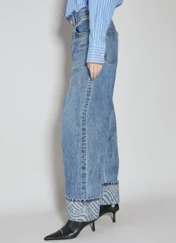Wave Cuff Wide Jeans>Alexander Wang Sale
