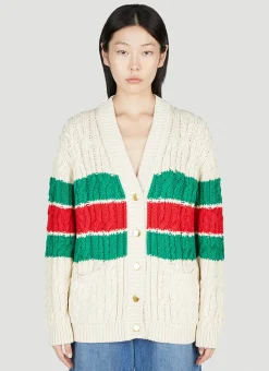 Web Stripe Cardigan>Gucci Discount