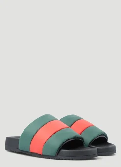Men Gucci Slides^Web Stripe Padded Slides
