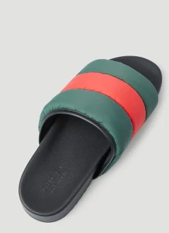 Men Gucci Slides^Web Stripe Padded Slides