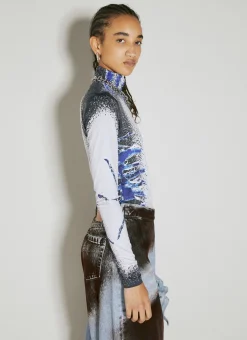 Whisker Print Long Sleeve Top></noscript>Y/Project New