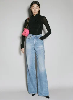 Wide Leg Jeans>Saint Laurent Discount