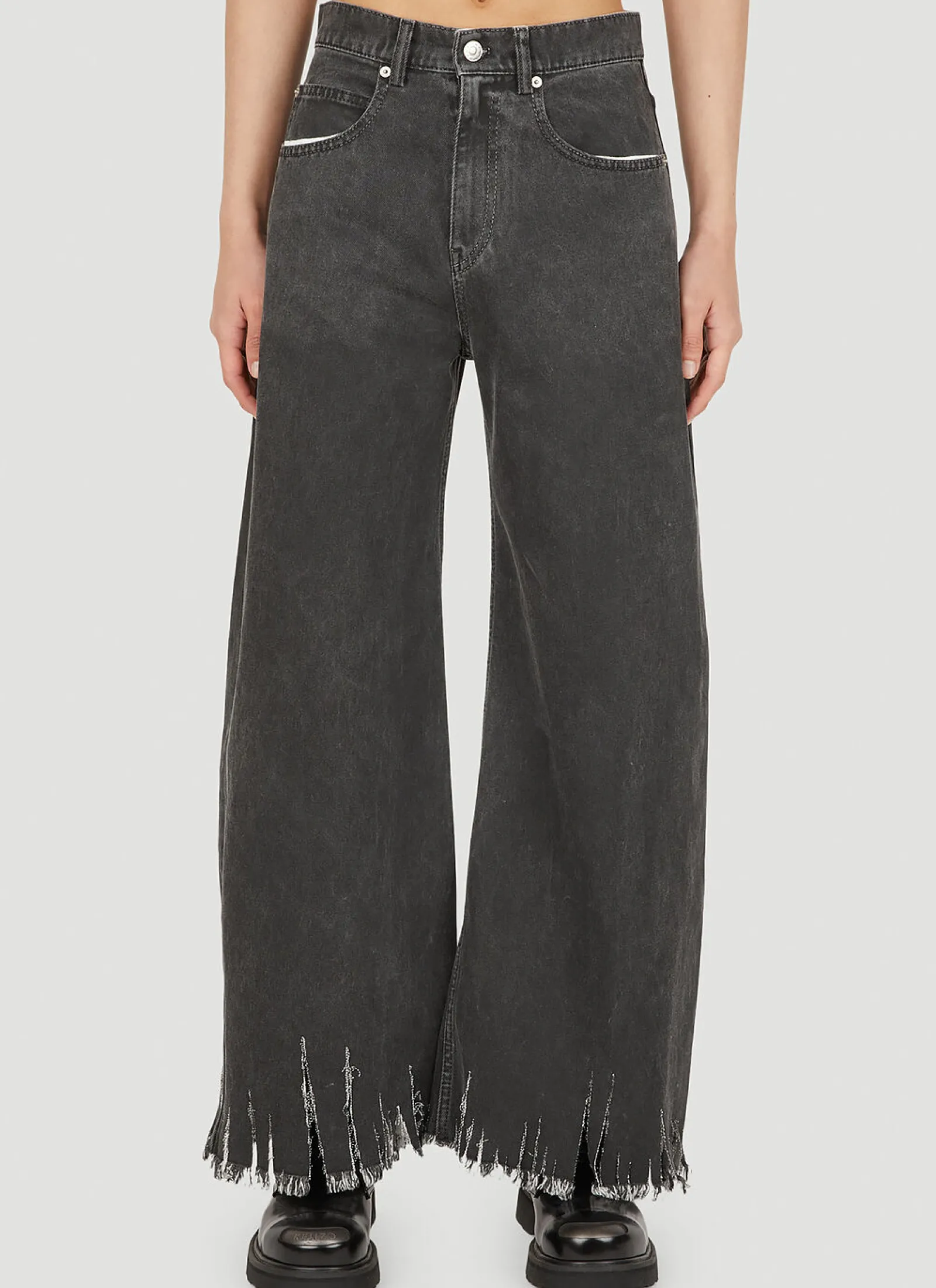 Men Marni Jeans^Wide Leg Raw Hem Jeans