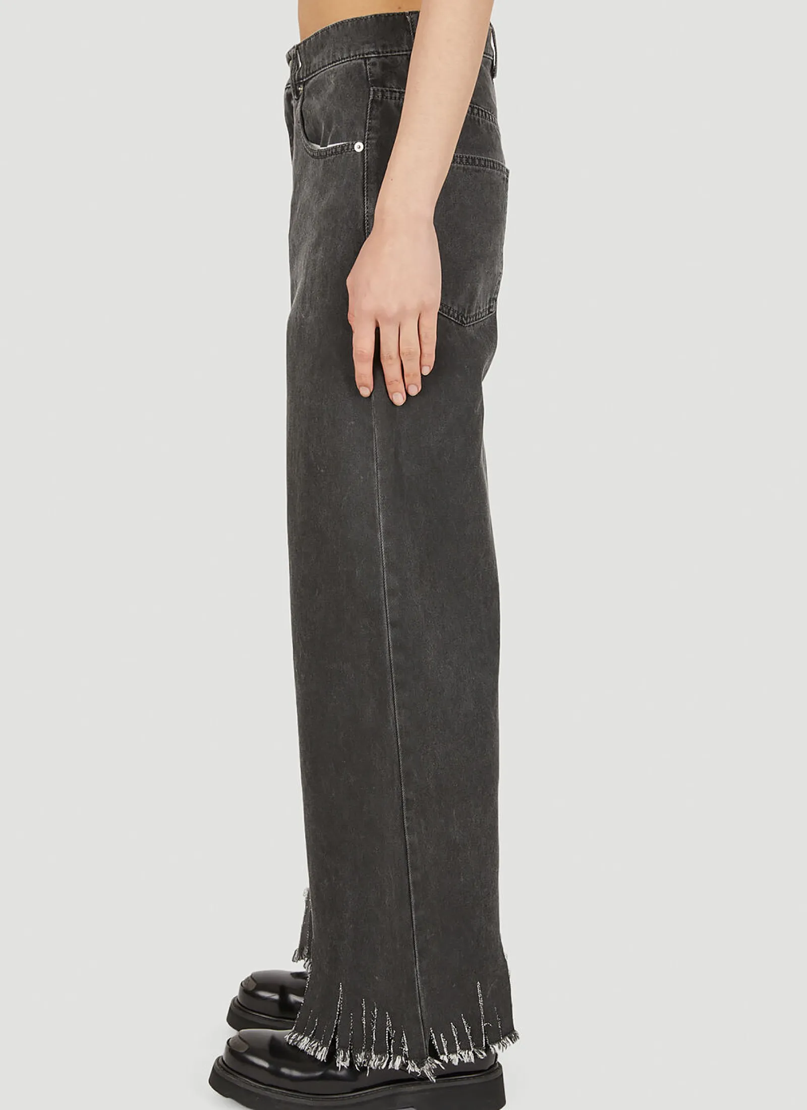 Men Marni Jeans^Wide Leg Raw Hem Jeans