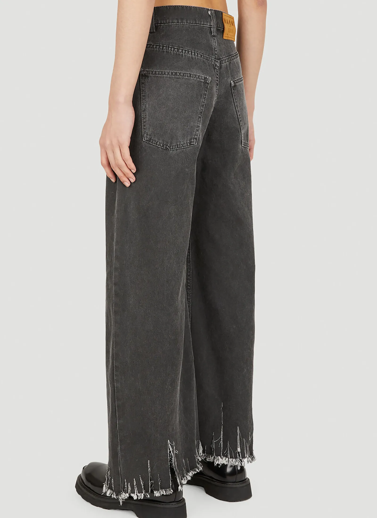 Men Marni Jeans^Wide Leg Raw Hem Jeans