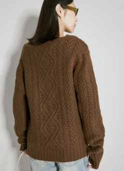Wool Cabel Knit Sweater></noscript>Martine Rose New