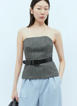 Wool Flannel Bustier Top>Max Mara Hot