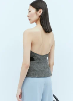 Wool Flannel Bustier Top>Max Mara Hot