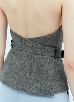 Wool Flannel Bustier Top></noscript>Max Mara Hot