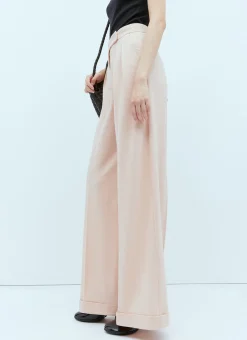 Wool Jersey Wide Leg Pants>Max Mara Outlet