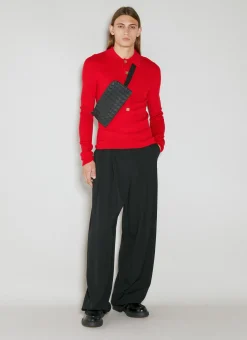 Men Balmain Polo Shirts^Wool Knit Polo Shirt