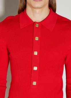 Men Balmain Polo Shirts^Wool Knit Polo Shirt