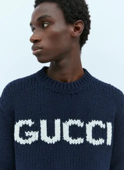 Men Gucci Knitwear^Wool Logo Intarsia Sweater
