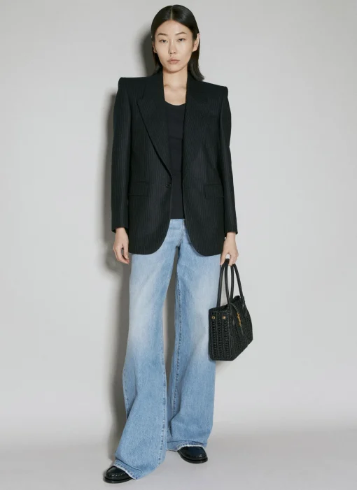 Wool Pinstripe Blazer>Saint Laurent Best