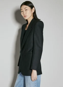Wool Pinstripe Blazer>Saint Laurent Best
