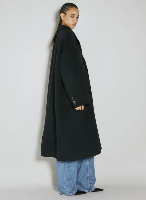 Wool Tailored Maxi Coat>Saint Laurent Discount