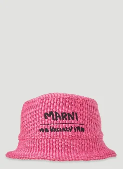 Men Marni x No Vacancy Hats^Woven Bucket Hat