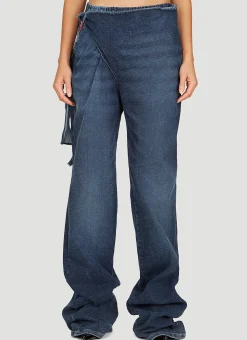 Wraparound Denim Pants>Ottolinger Hot