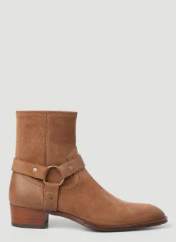 Men Saint Laurent Boots^Wyatt Harness Ankle Boots