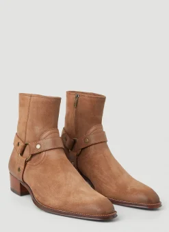 Men Saint Laurent Boots^Wyatt Harness Ankle Boots