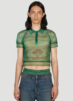Men Ottolinger Tops^X Brook Hsu Mesh Polo Top