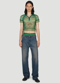 Men Ottolinger Tops^X Brook Hsu Mesh Polo Top