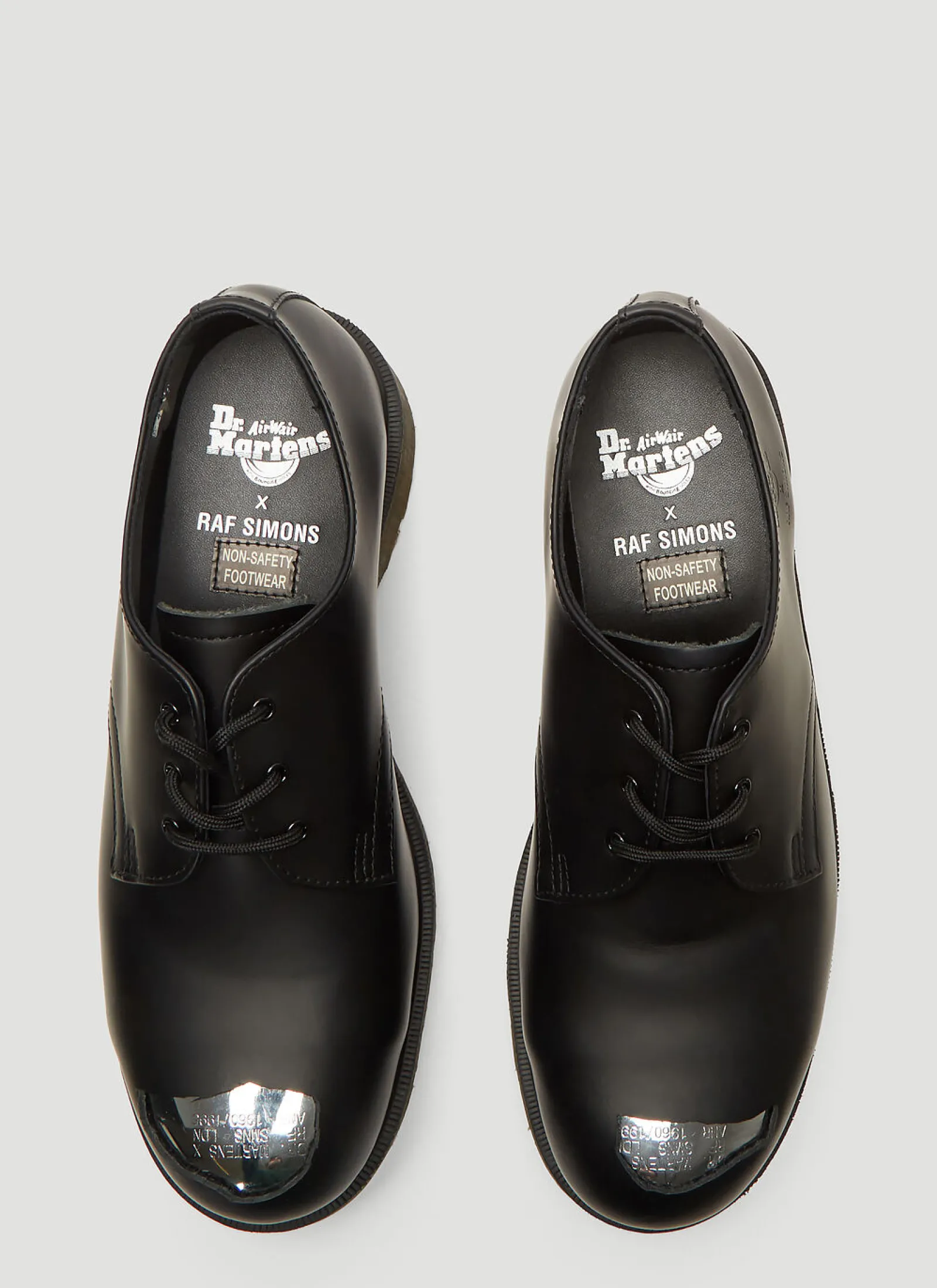 Men Raf Simons Lace Ups^X Dr. Martens Exposed Steel Toe Shoes