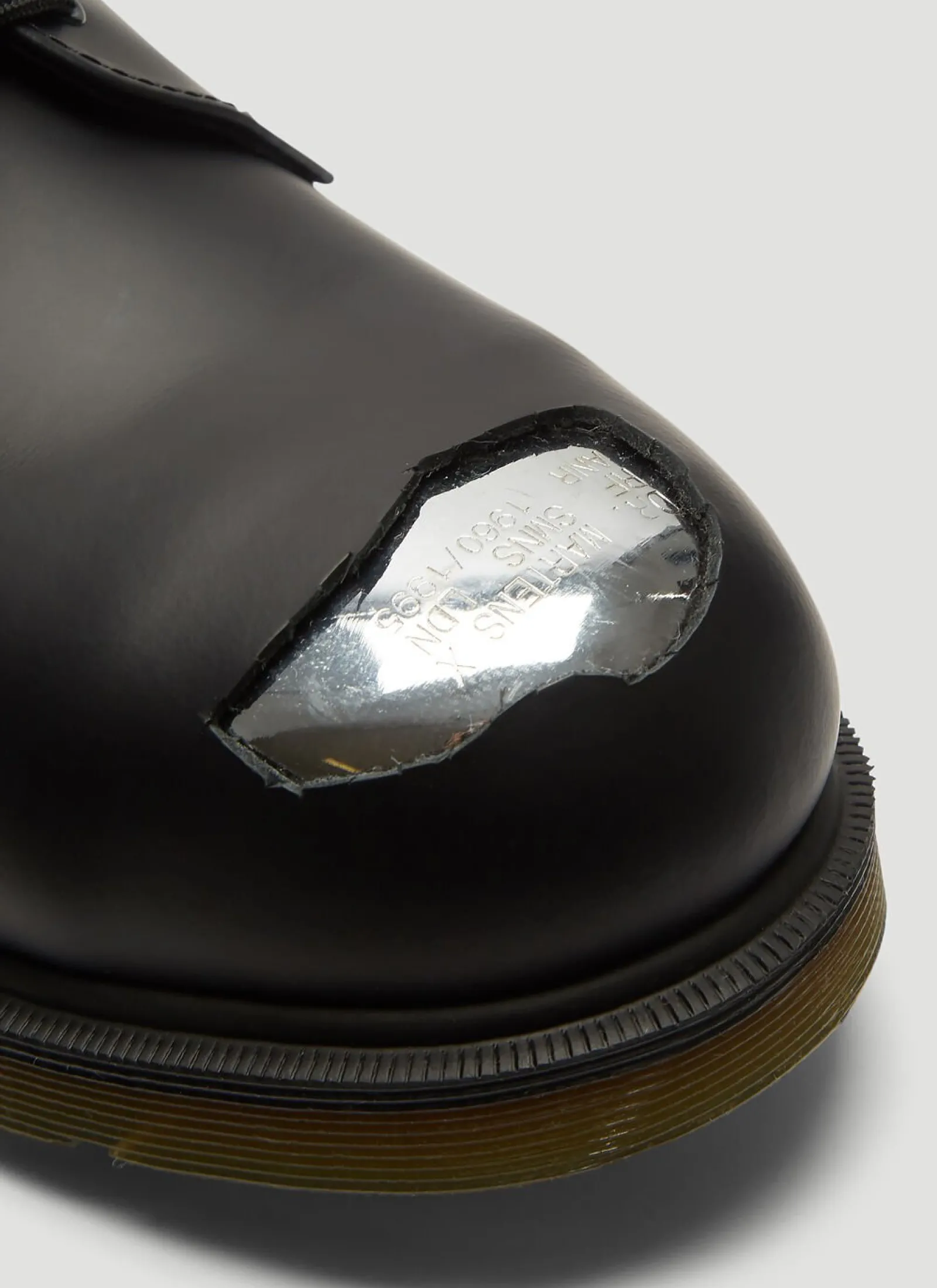 Men Raf Simons Lace Ups^X Dr. Martens Exposed Steel Toe Shoes