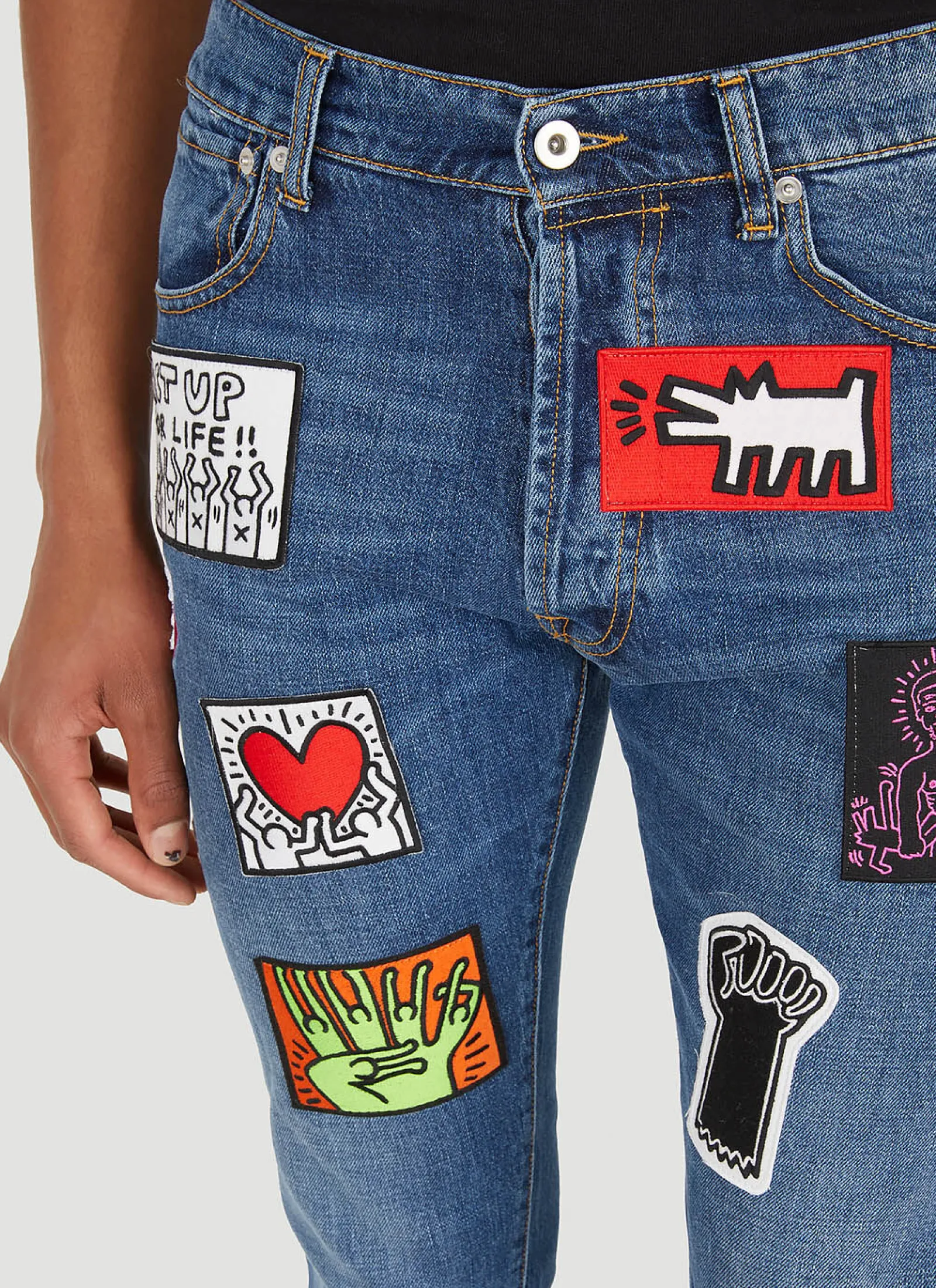 Men Honey Fucking Dijon Jeans^X Keith Haring Jeans