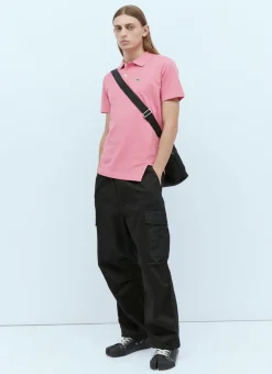 Men Comme des Garçons SHIRT Polo Shirts^X Lacoste Logo Embroidery Twisted Polo Shirt