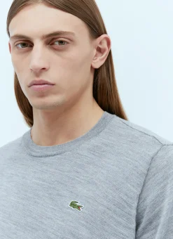 Men Comme des Garçons SHIRT Knitwear^X Lacoste Logo Embroidery Twisted Sweater