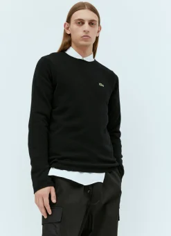 Men Comme des Garçons SHIRT Knitwear^X Lacoste Logo Patch Knit Swater
