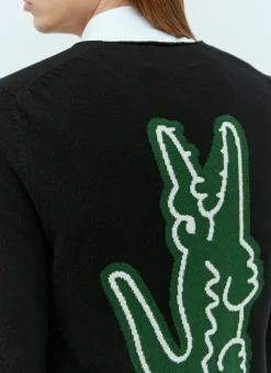 Men Comme des Garçons SHIRT Knitwear^X Lacoste Logo Patch Knit Swater