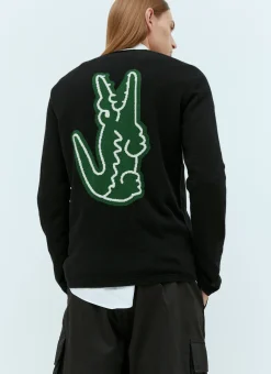 Men Comme des Garçons SHIRT Knitwear^X Lacoste Logo Patch Knit Swater