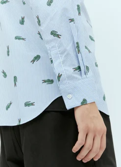 Men Comme des Garçons SHIRT Shirts^X Lacoste Stripe-And-Logo Print Shirt