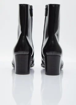 Men Saint Laurent Boots^Xiv Zipped Leather Boots