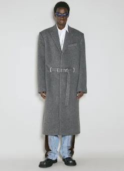 Men Y/Project Coats^Y Belt Brushed Wool Coat