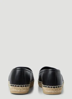 Ysl Embossed Flat Espadrilles><noscript><img width=