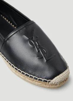 Ysl Embossed Flat Espadrilles><noscript><img width=