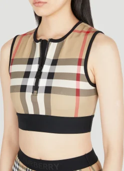 Zadie Check Crop Top><noscript><img width=