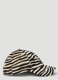 Men Paco Rabanne Hats^Zebra Print Baseball Cap