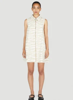 Zebra Print Mini Dress>GANNI Clearance