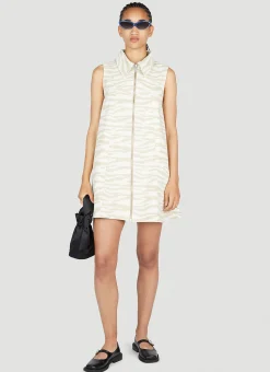 Zebra Print Mini Dress>GANNI Clearance