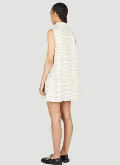 Zebra Print Mini Dress></noscript>GANNI Clearance